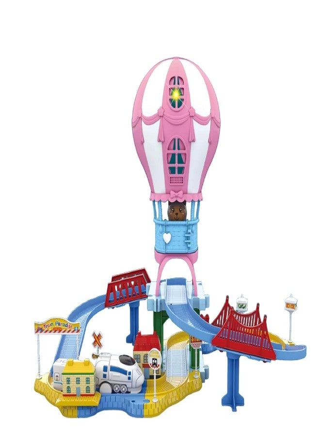 SKYBUCKET Hot Air Balloon Orbit Park tracklectric trainIY Assembly toyith Lights Toys to Play - Image 4